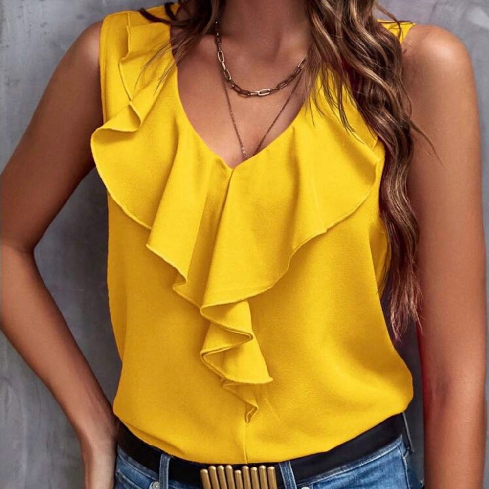 Ruffled Tank Top